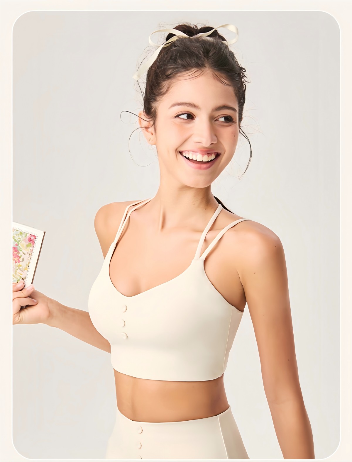 Triple Button Sports Bra